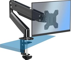 Стойка за монитор Esperanza ERW019, 17"-27", За 1 монитор, Пружинен механизъм, VESA 75/100 mm, До 6 кг, Черен