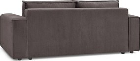 Кафяво-сив сгъваем диван от рипсено кадифе 245 cm Nihad – Bobochic Paris