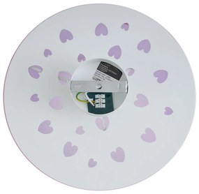 Детска таванна лампа розова със сърца - Harrie in Love