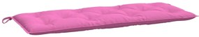 Възглавници за градински пейки 2 бр розови 120x50x7 см плат