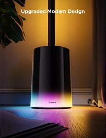 Подова Smart LED лампа Govee Floor Lamp 2 RGBICWW H607C, 152 см, 30W, 1725 lm, 6500K, Wi-Fi, Bluetooth, Govee Home, Черен