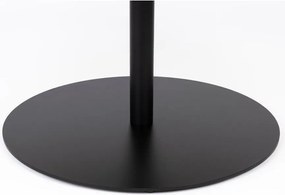 Черна кръгла масичка за кафе с дъбов плот ø 70 cm Yuri L – White Label