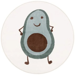 Детски килим в цвят мента и слонова кост ø100 cm Avocado Mint – FD