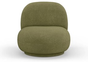 Зелено кресло от плат букле Chuck – Micadoni Home