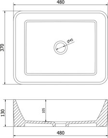 Mexen Catia плот-монтирана мивка 48 x 37 см, бяла - 21314800