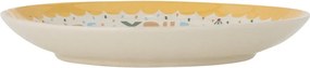 Жълта/кремава глинена детска чиния ø 16 cm Celebrate – Bloomingville Mini