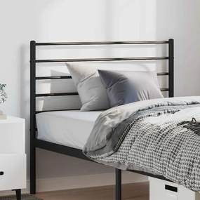 352348 vidaXL Метална табла за глава, черна, 100 см