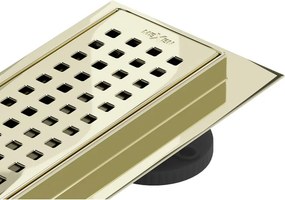 Mexen Flat 360° M08 въртящ се линеен оток 80 см, злато - 1525080-40