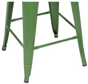 Зелени метални бар столове в комплект 2 бр. (височина на седалката 61 cm) – Ixia