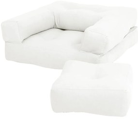 Детски сгъваем фотьойл с табуретка Creamy Mini Cube - Karup Design