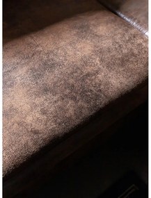 Винтидж кафяв кожен разтегателен диван, десен ъгъл Lofty Lilly - Miuform