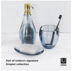 Син пластмасов диспенсер за сапун Droplet - Umbra