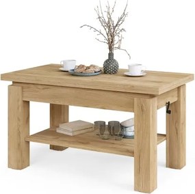 БРАВО Крафт Златен дъб - РАЗТЕГАТЕЛНА ХОЛНА МАСА С ПОВДИГАЩ МЕХАНИЗЪМ И С РАФТ