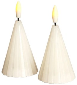 Бяла коледна светлинна украса 2 бр. ø 6 cm Laura – Sirius