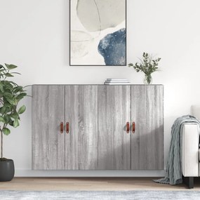 3195601 vidaXL Стенни шкафове, 2 бр, сив сонома, 69,5x34x90 см
