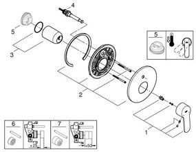 External battery parts Grohe Eurostyle Cosmopolitan