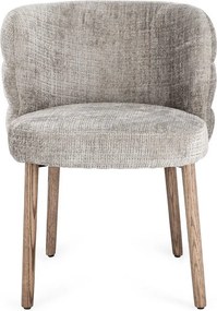 Сив тапициран трапезен стол Ilma – Bizzotto