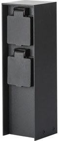 Brilagi - Екстериорен стълб с контакти PILLAR 2Z SCHUKO 230V IP44 черен