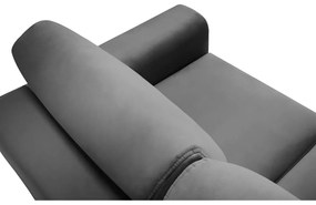 Светлосив кадифен разтегателен диван с място за съхранение 235 cm Kyoto – Cosmopolitan Design