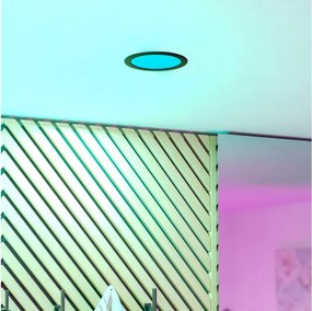 Eglo 901427-LED RGBW таванно вградено осветително тяло за баня FUEVA-Z LED/9,5W/230V 16,8cm IP44 черно