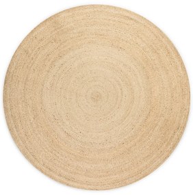 Двустранен ютен кръгъл килим в естествен цвят ø 140 cm Braided Ivory – Hanse Home
