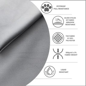 Сиво тапицирано двойно легло с място за съхранение с включена подматрачна рамка 140x200 cm Noto – Maison de Rêve