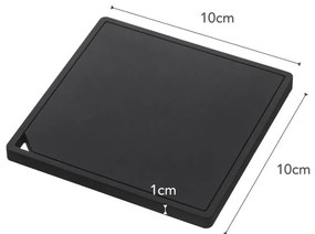 Квадратна черна подложка за горещ съд Tower - YAMAZAKI