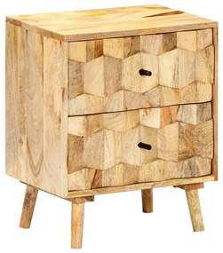 247722 vidaXL Нощно шкафче, 40x30x50 см, мангово дърво масив