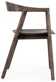 Кафяв дъбов трапезен стол Muna - Gazzda