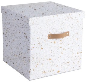 Кутия за съхранение в златисто и бяло Logan - Bigso Box of Sweden
