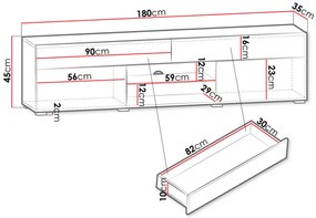 TV шкаф Carrera-White