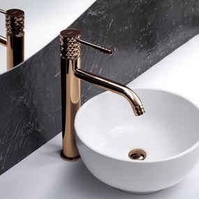 Смесител за мивка Rea Lungo Diamond Copper High