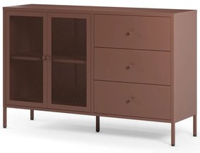 Бордо метален скрин 140x90x40 cm Fayna – Marckeric