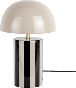 Черна/кафяво-сива метална настолна лампа (височина 34 cm) Rayado – Leitmotiv