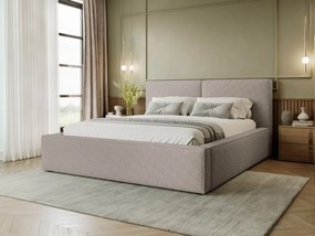 Тапицирано легло Santos-Сребристо сиво-200 x 200