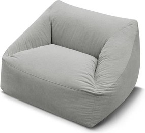 Светлосив пуф от рипсено кадифе Lilibet – Bobochic Paris