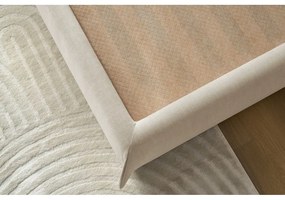 Бежово тапицирано двойно легло с място за съхранение с решетка 160x200 cm Clothilde - Bobochic Paris