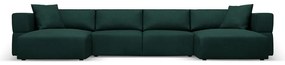 Зелен ъглов U-образен диван Esther – Milo Casa
