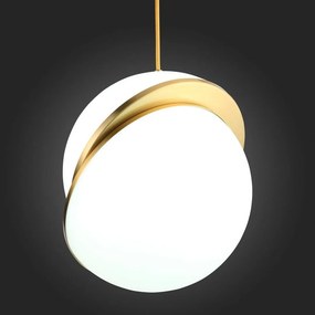 Пендел- стъклена сфера White/Gold APP481-1CP