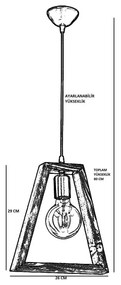 Окачена лампа от габър Geometrik Triangle - Opviq lights