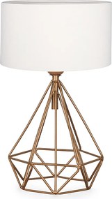 Vanstone текстилна/метална настолна лампа в кремав/златен цвят 24x15x39см.
