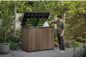 Тъмнокафява пластмасова градинска кутия за съхранение Deco – Keter