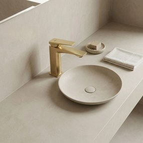 Смесител за мивка Rea Prime Brush Gold Low