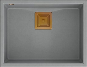 гранитна мивка DAVID 50 Grey  Metallic
