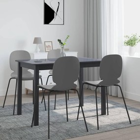 247364 vidaXL Трапезна маса, черна, 114x71x75 cм, каучуково дърво масив