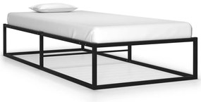 324785 vidaXL Рамка за легло, черна, метал, 90x200 см