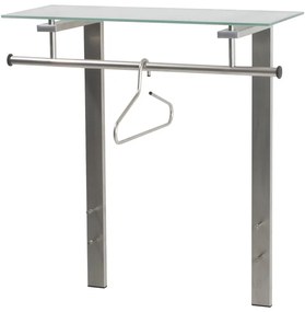 Метална стенна закачалка в сребрист цвят с рафт 80 cm Dutch – Spinder Design