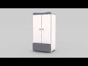 LORELLI Classic Детски дървен гардероб EXCLUSIVE БЯЛ