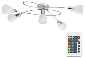 Eglo 75356 - LED RGB Димируем спот DAKAR-C 5xE14/4W + д.у.