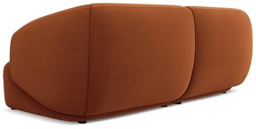 Оранжев кадифен диван 232 cm Moana – Makamii